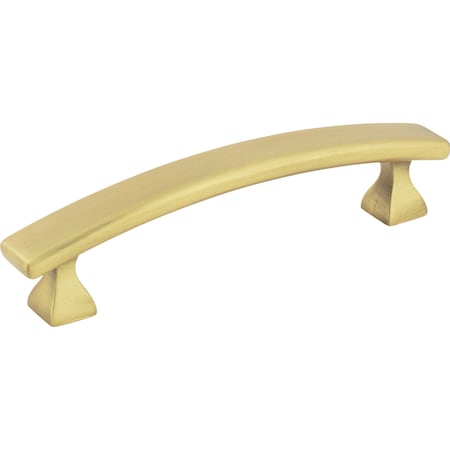 Elements 96 mm Center-to-Center Brushed Gold Square Hadly Cabinet Pull 449-96BG